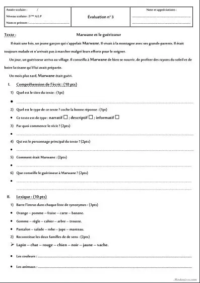 معاينة الامتحان