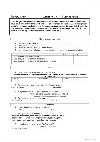 معاينة الامتحان