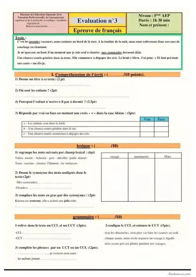 معاينة الامتحان