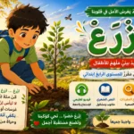 نشيد "ازرع" للمستوى الرابع ابتدائي (الكلمات المشكولة + أسئلة الفهم)