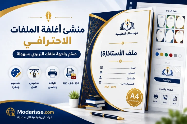 منشئ أغلفة الملفات Modarisse